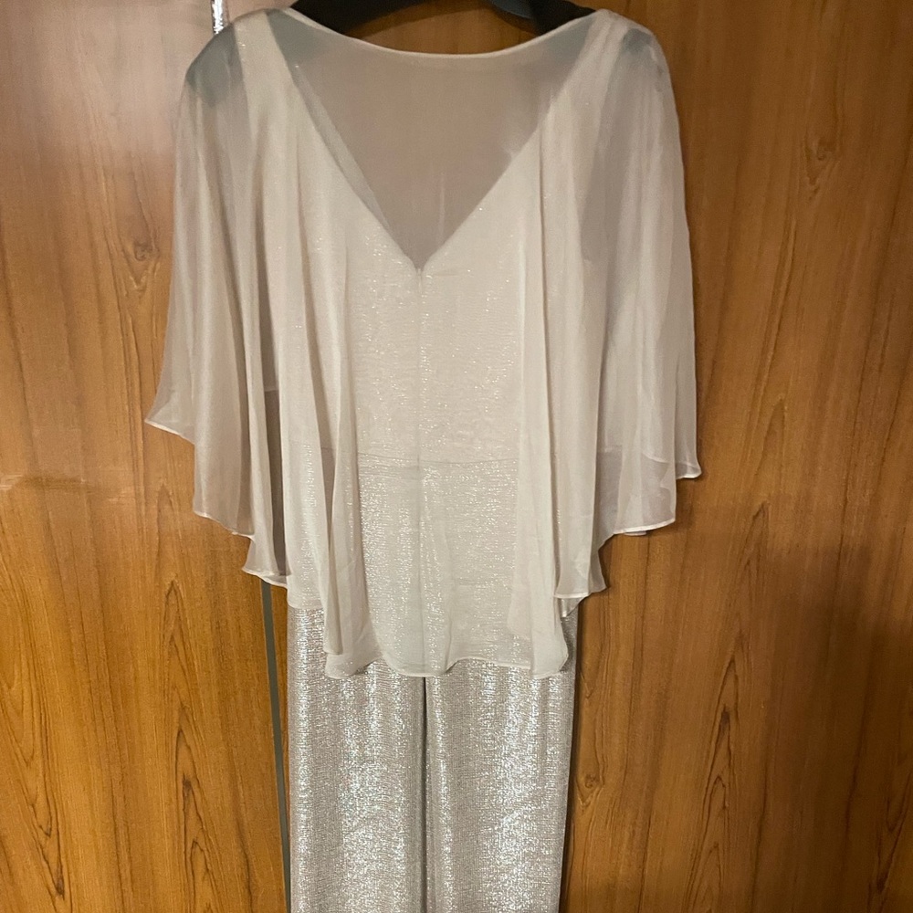 Lauren Ralph Lauren metallic floor length gown